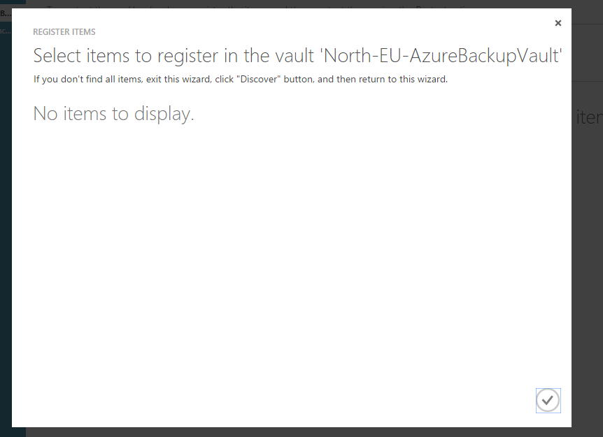 Azure Backup Service Error